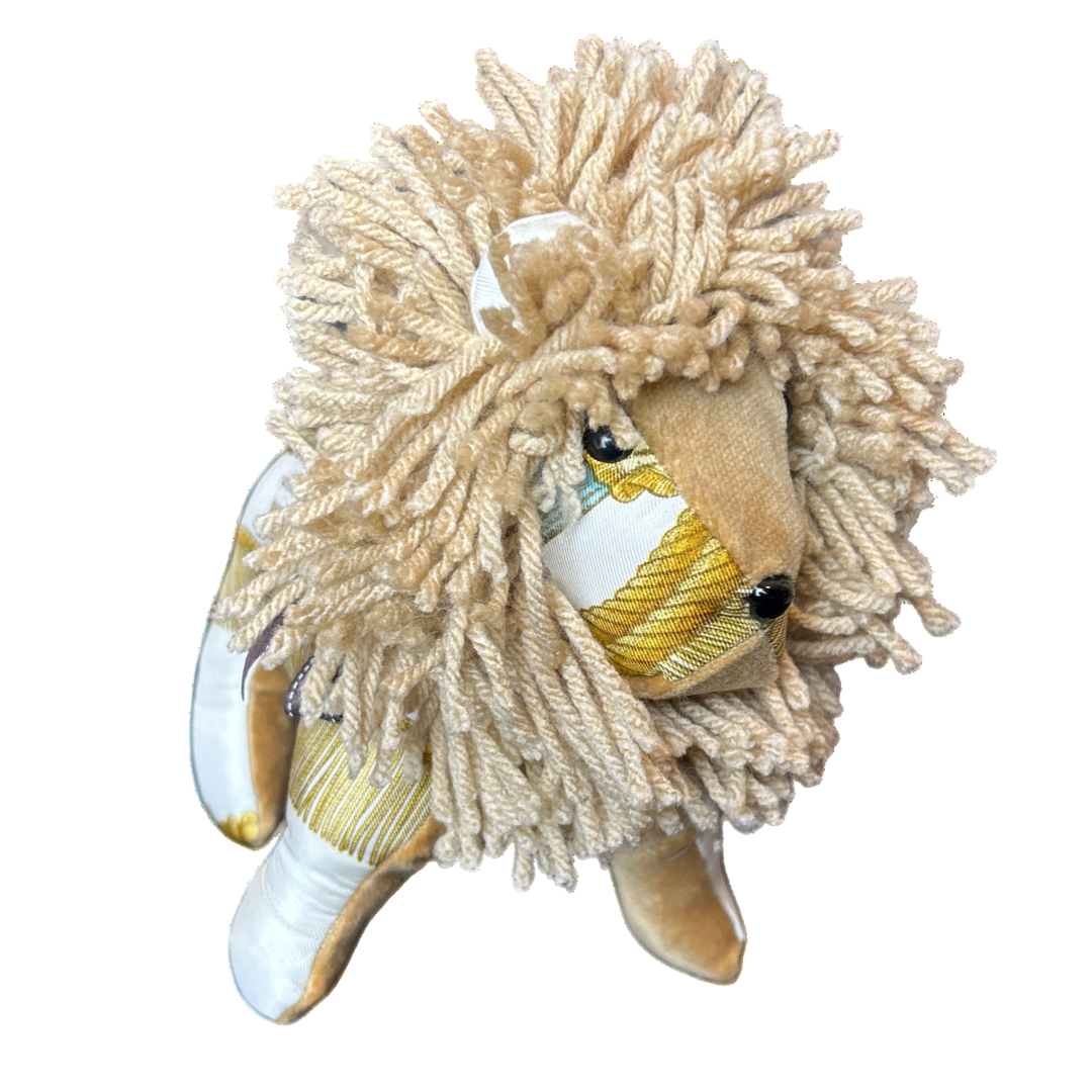 Poste et Cavalerie Vintage Silk Scarf Courageous Lion