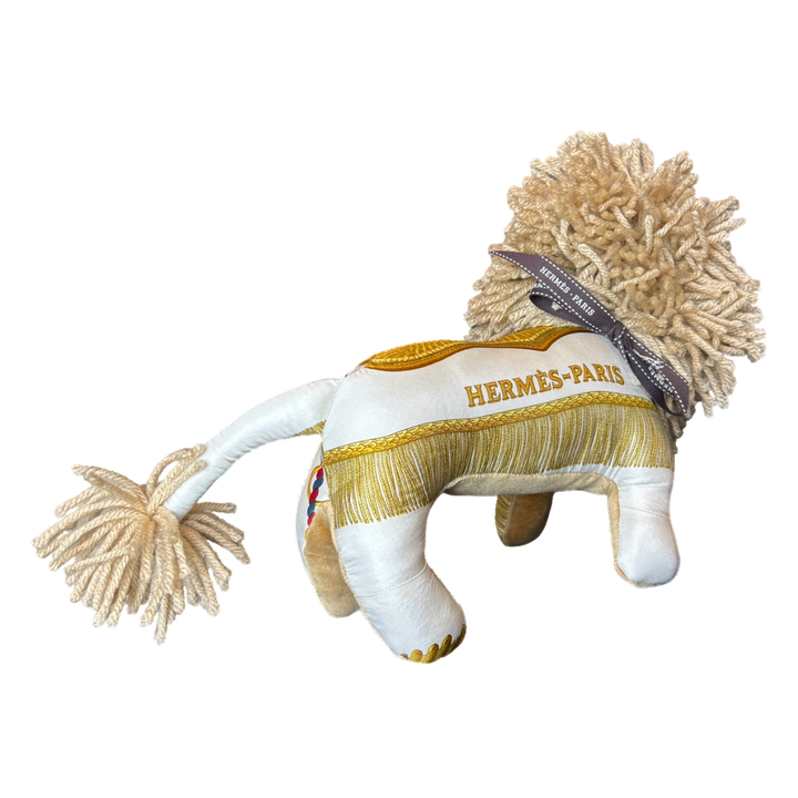 Poste et Cavalerie Vintage Silk Scarf Courageous Lion