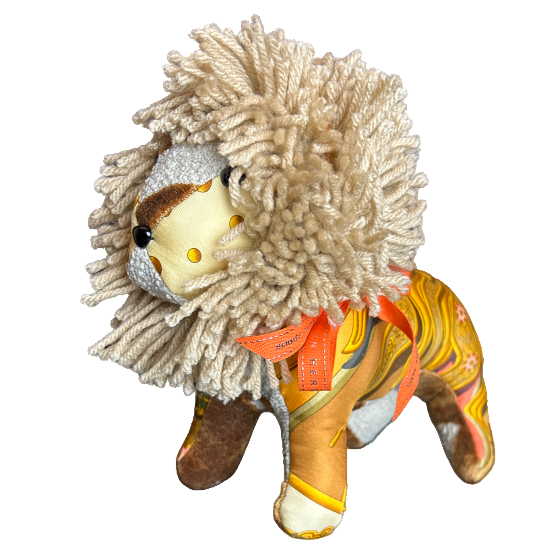 Hermes Carpe Diem Scarf Lion at Vintage Luxe Up
