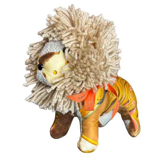 Hermes Carpe Diem Scarf Lion at Vintage Luxe Up