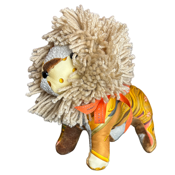 Hermes Carpe Diem Scarf Lion at Vintage Luxe Up