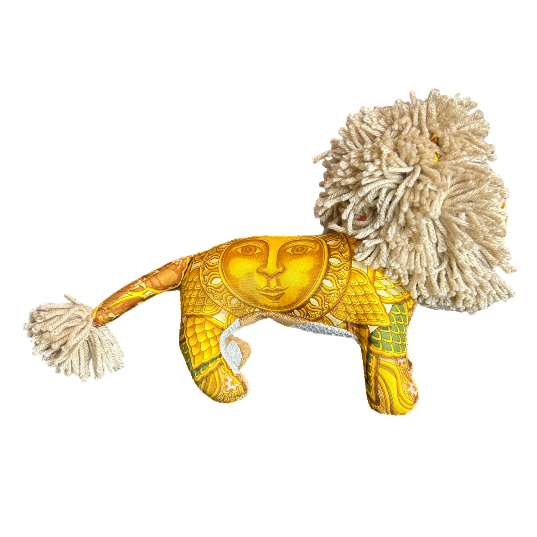 Hermes Carpe Diem Scarf Lion at Vintage Luxe Up