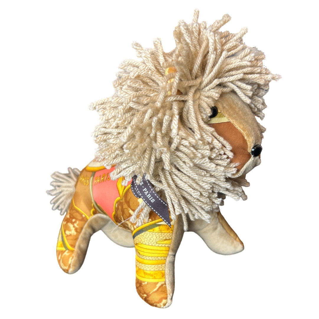 Hermes Carpe Diem Scarf Lion at Vintage Luxe Up