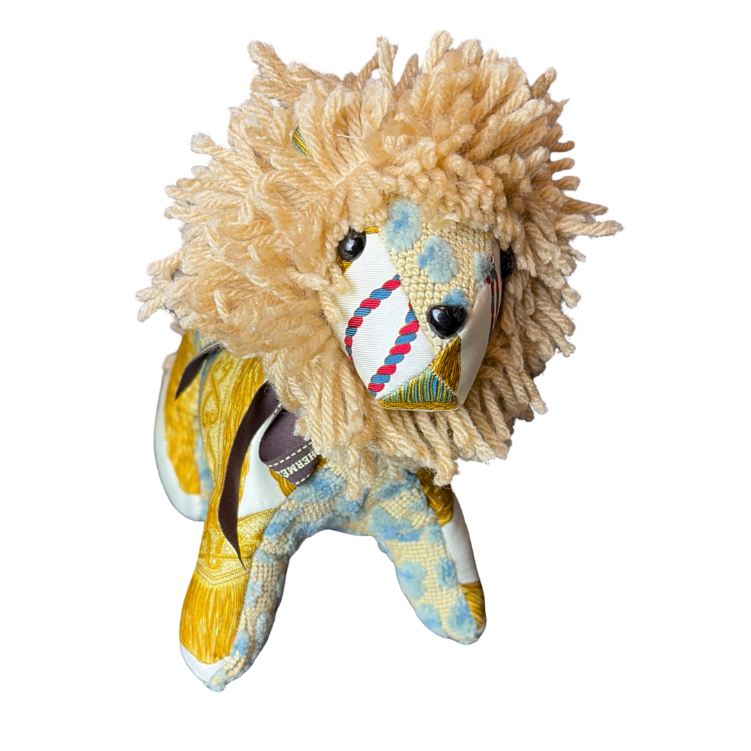 Hermes Poste et Cavalerie Scarf Lion