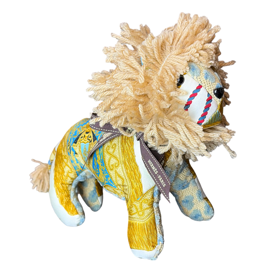 Hermes Poste et Cavalerie Scarf Lion