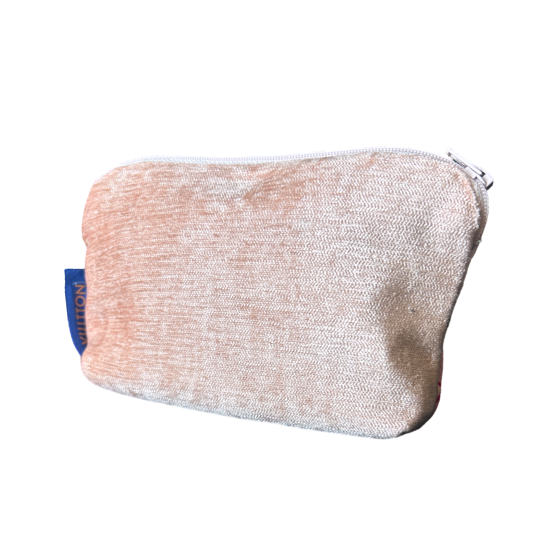 LV Monogram Cherry Blossom Vintage Silk Scarf Beauty Bag