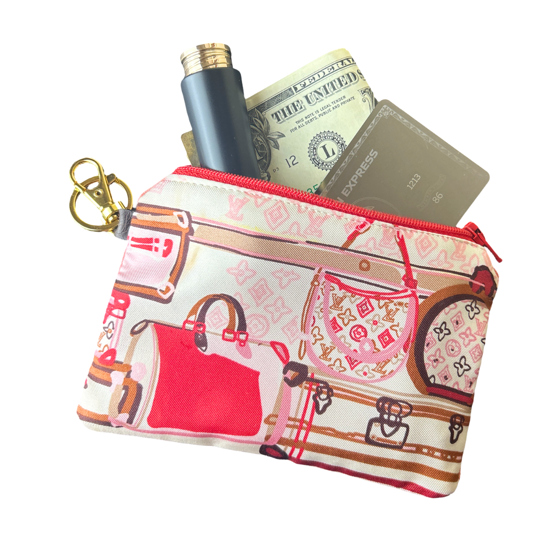 LOUIS VUITTON Malle Monogram Scarf Keychain Wristlet Bag