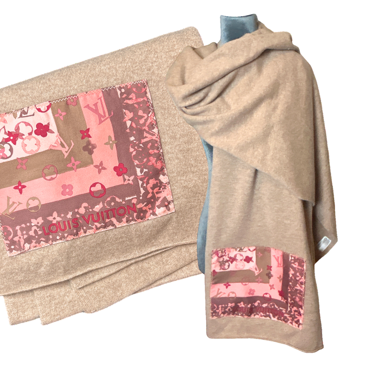Louis Vuitton Monogram Silk Scarf & Cashmere Shawl at Vintage Luxe Up