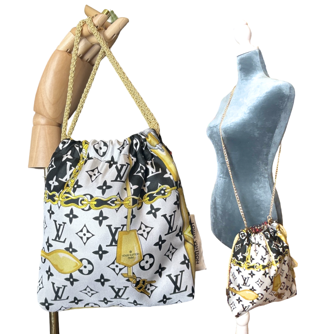 Louis Vuitton Monogram Scarf | Louis Vuitton Crossbody Bag at Vintage Luxe Up