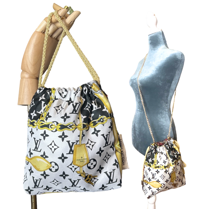 Louis Vuitton Monogram Scarf | Louis Vuitton Crossbody Bag at Vintage Luxe Up