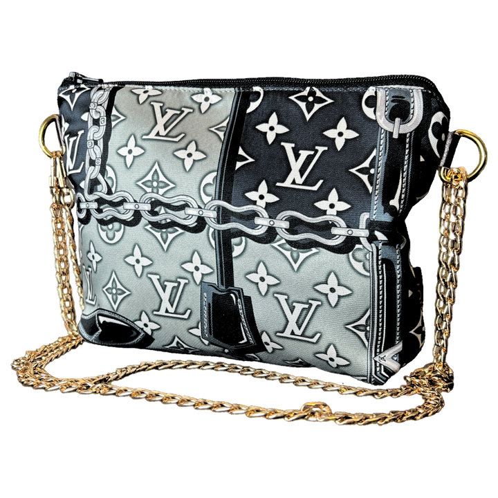 LV Monogram Vintage Silk Scarf Crossbody Bag