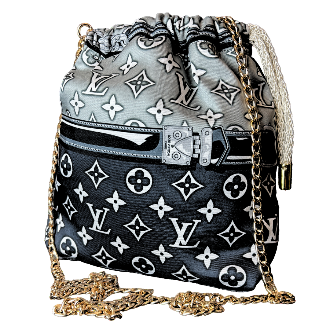 Louis Vuitton Monogram Scarf | Louis Vuitton Crossbody Bag at Vintage Luxe Up