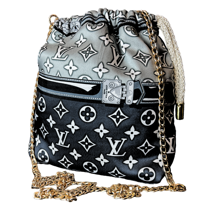 Louis Vuitton Monogram Scarf | Louis Vuitton Crossbody Bag at Vintage Luxe Up