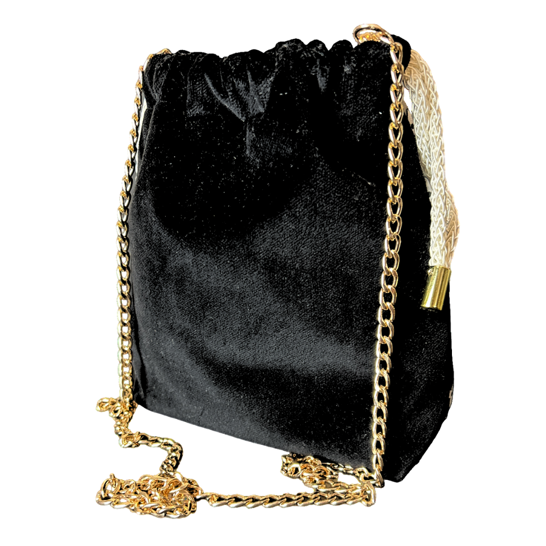 LV Monogram Vintage Silk Scarf Drawstring Crossbody Bag