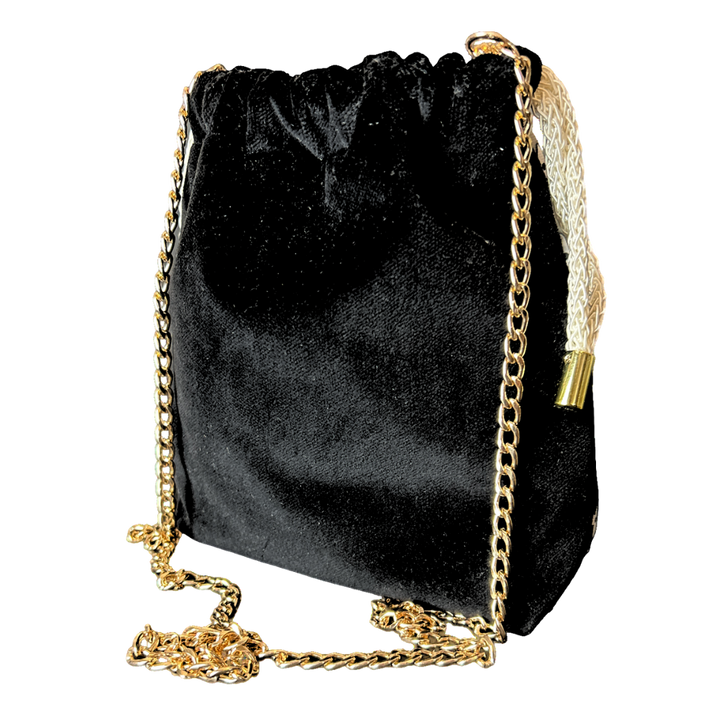 LV Monogram Vintage Silk Scarf Drawstring Crossbody Bag