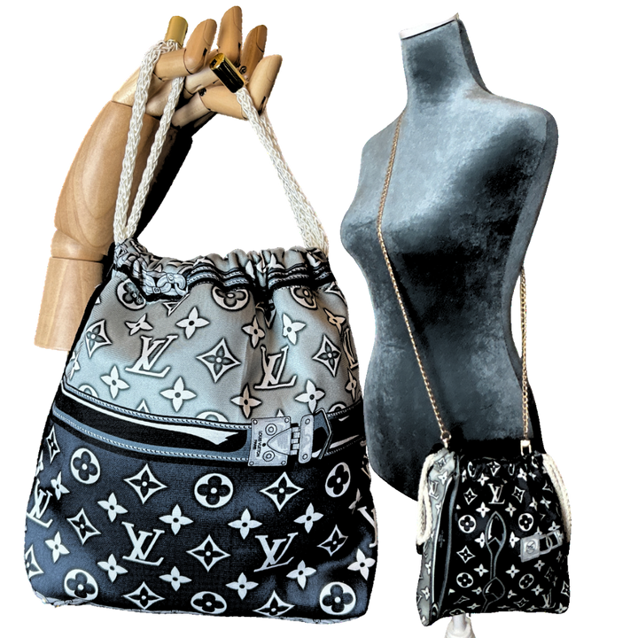 Louis Vuitton Monogram Scarf | Louis Vuitton Crossbody Bag at Vintage Luxe Up