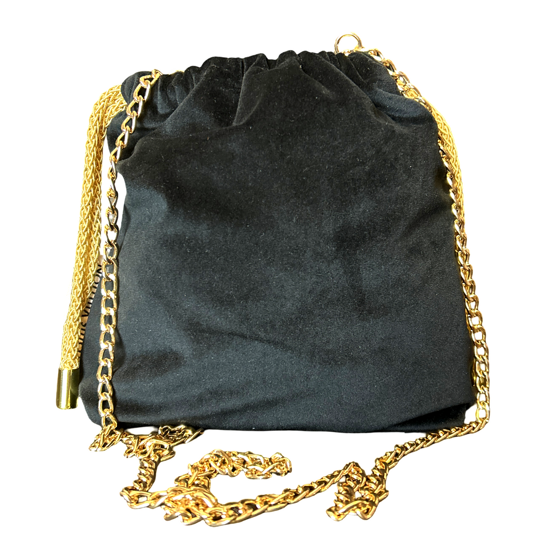 LV Monogram Vintage Silk Scarf Drawstring Crossbody Bag