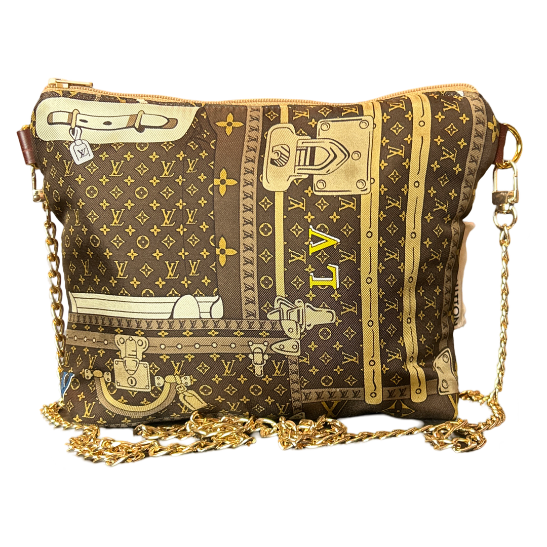 Louis Vuitton Monogram Luggage Scarf | Louis Vuitton Crossbody Bag