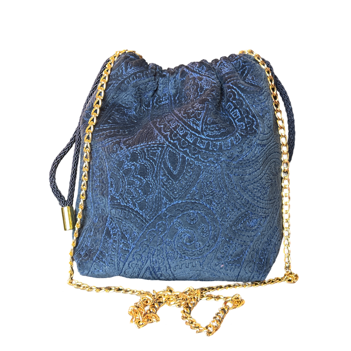 LV Monogram Vintage Silk Scarf Drawstring Crossbody Bag