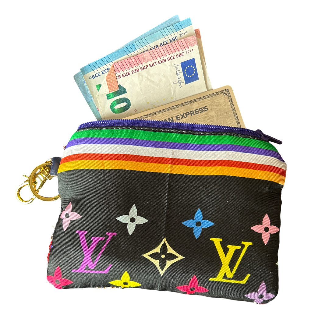 LOUIS VUITTON Monogram Scarf Keychain Wristlet Bag