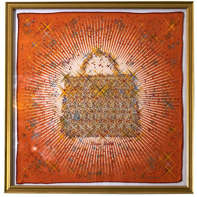 Framed Hermes ScarfMagic Kelly Framed Vintage Silk Scarf 20"-Vintage Hermes-Vintage Luxe Up