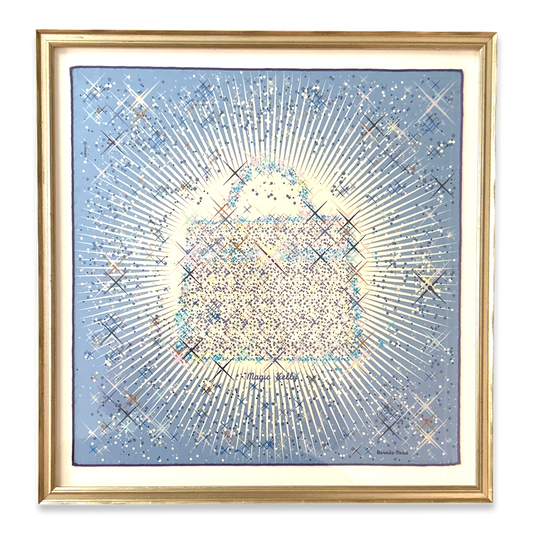 Framed Hermes Scarf Magic Kelly Framed Vintage Silk Scarf 20" Vintage Hermes at Vintage Luxe Up