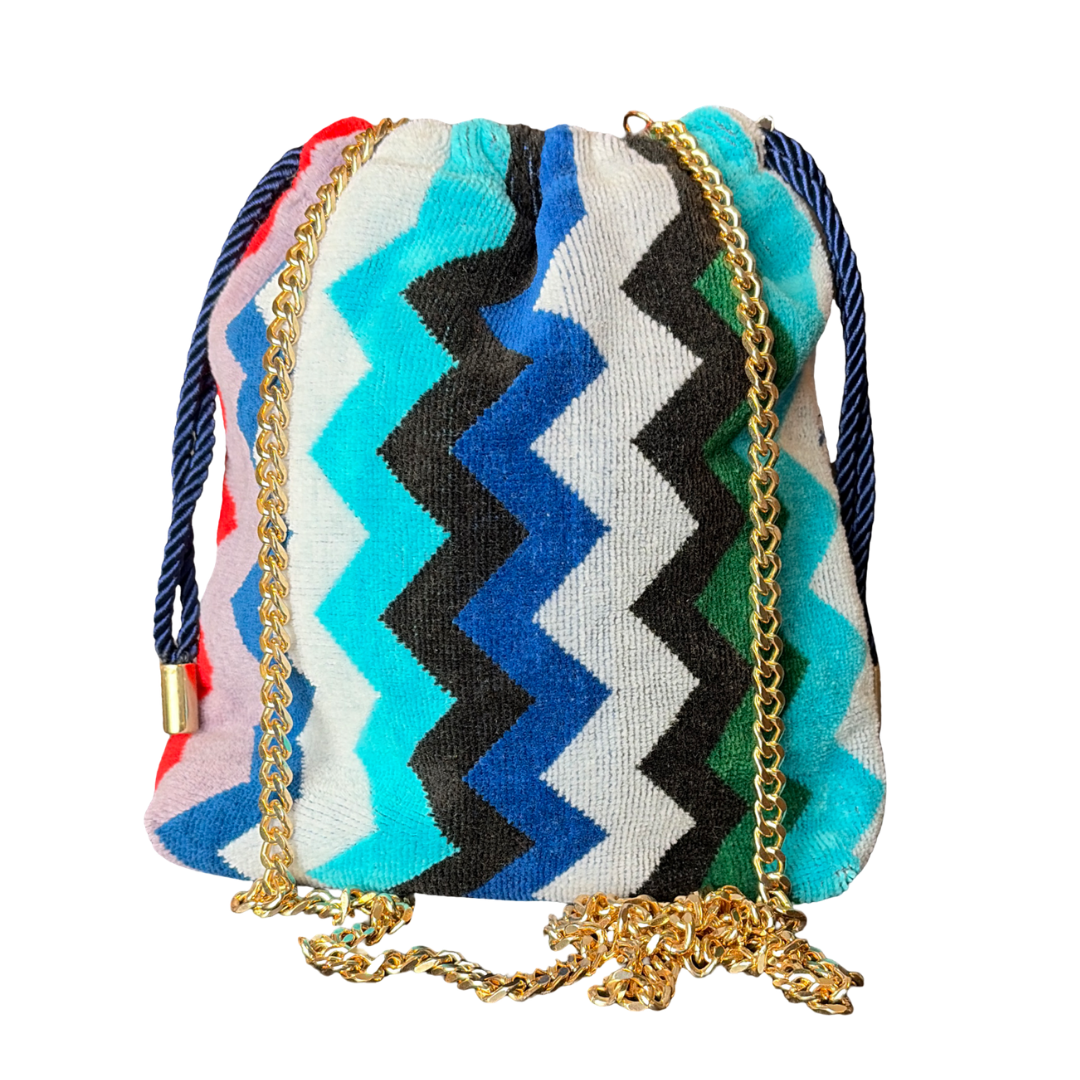 Carlie Beach Towel Drawstring Crossbody Bag