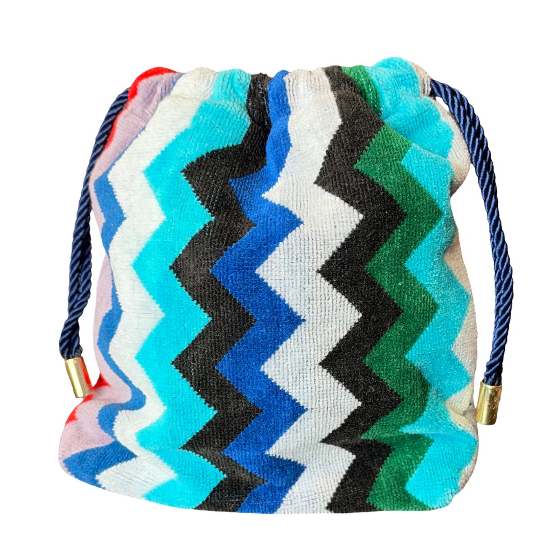 Carlie Beach Towel Drawstring Crossbody Bag