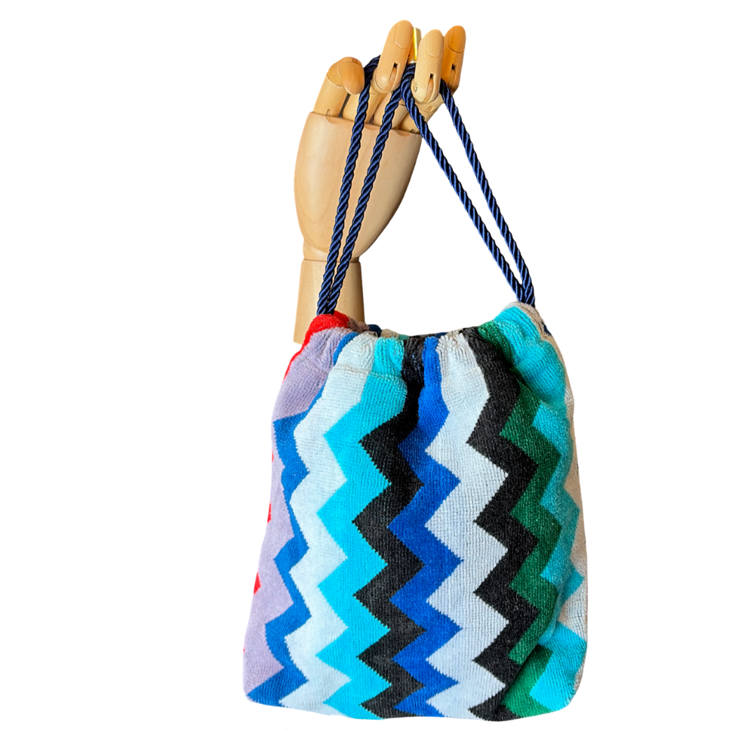 Carlie Beach Towel Drawstring Crossbody Bag