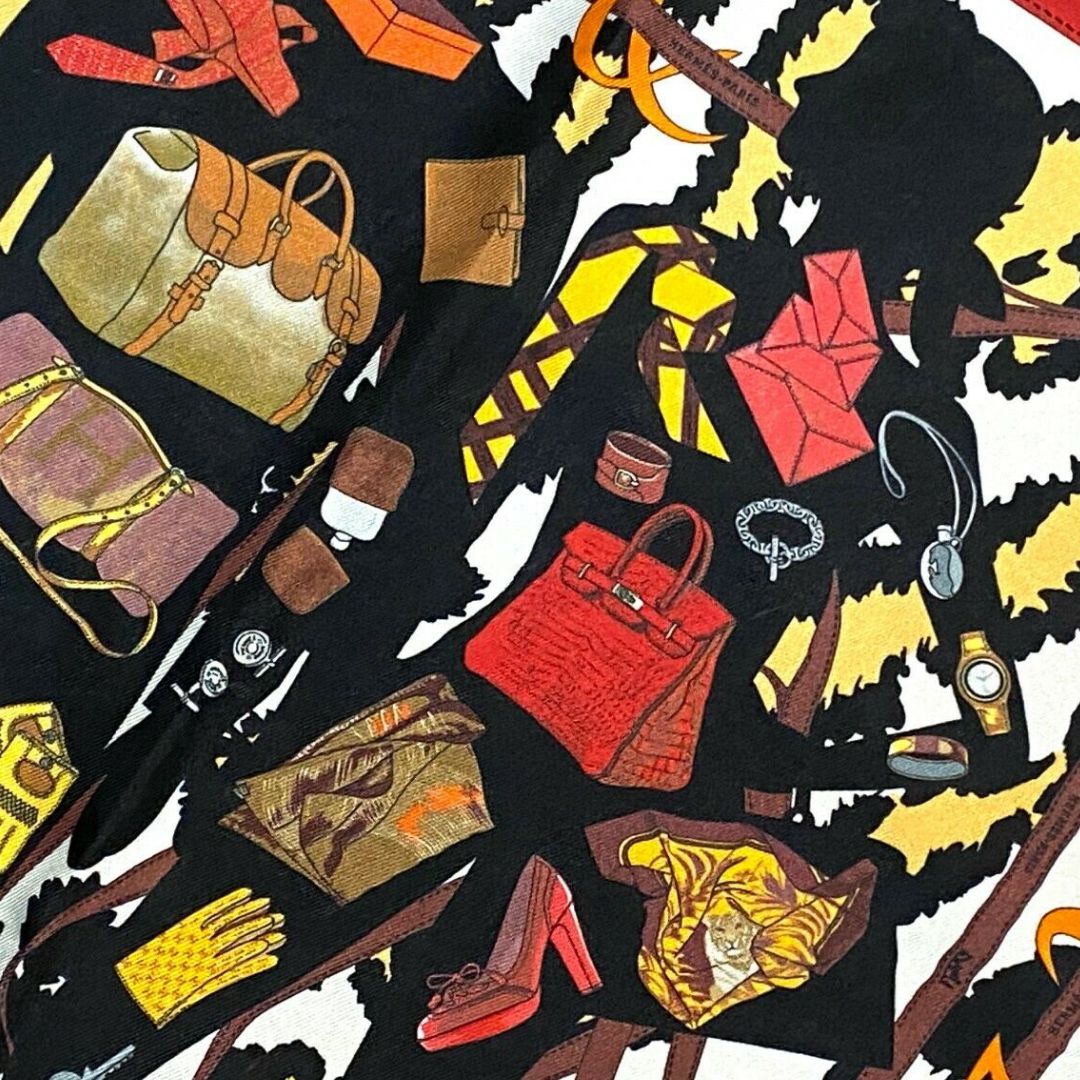 Monsieur et Madame Leopard Framed Vintage Silk Scarf 20"