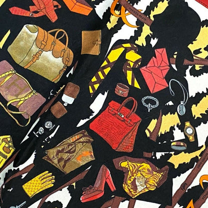 Monsieur et Madame Leopard Framed Vintage Silk Scarf 20"