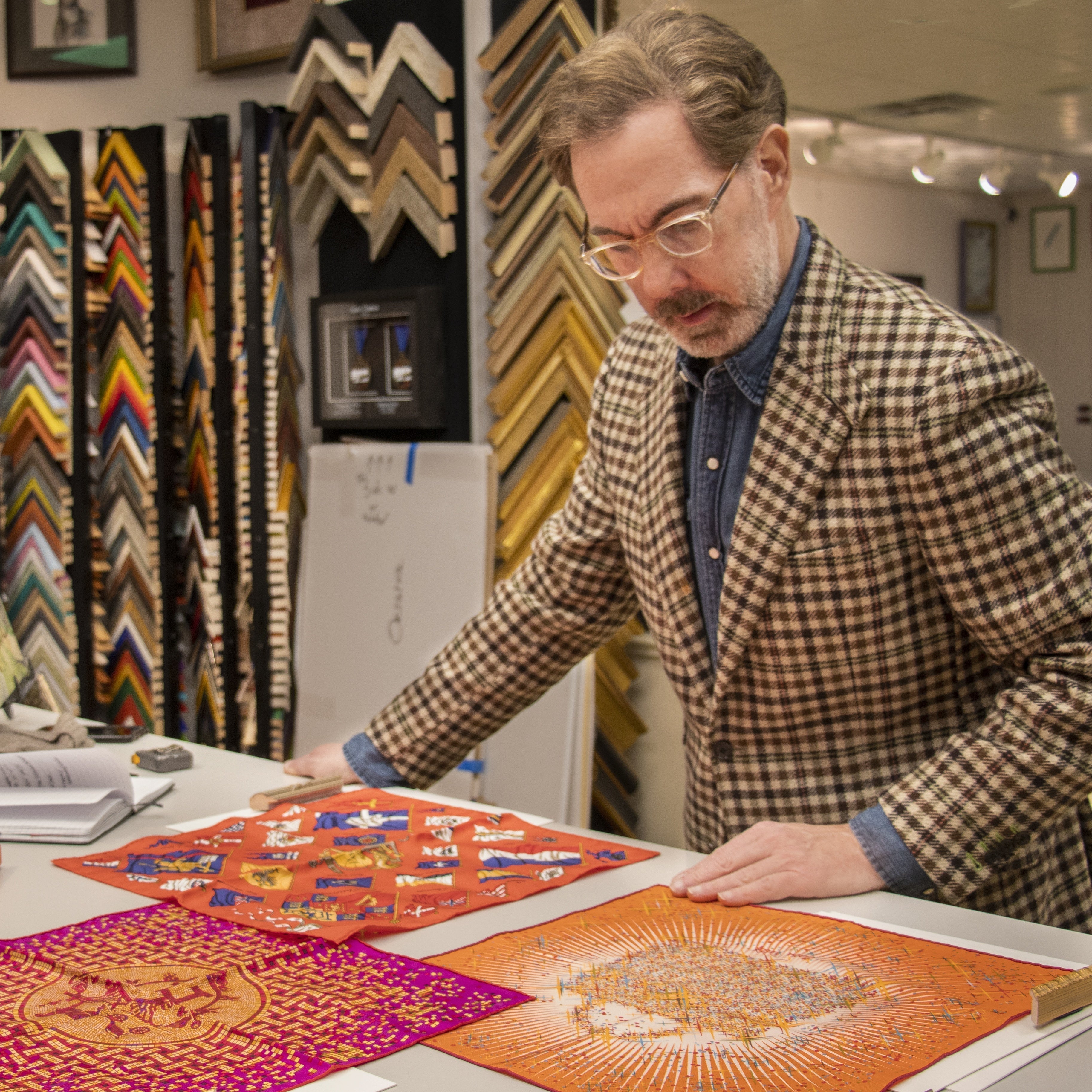 Hermes Rubans du Cheval Scarf Framed Hermes Scarf