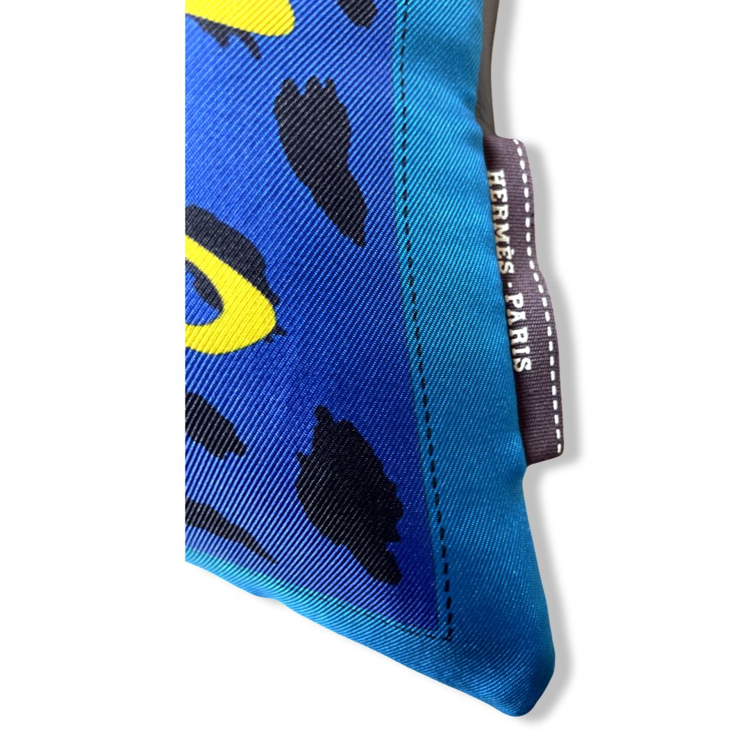 Monsieur et Madame Leopard Silk Scarf Pillow 17"