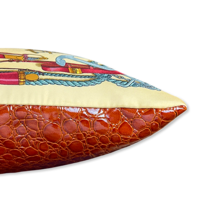 Musée Vintage Silk Scarf Pillow 17"