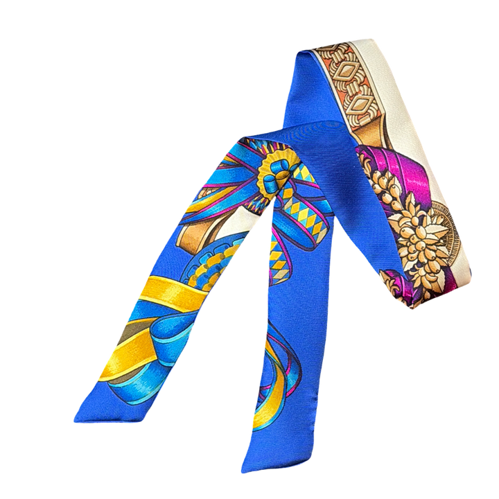 Rubans du Cheval Vintage Silk Scarf & Labrodite Link Necklace