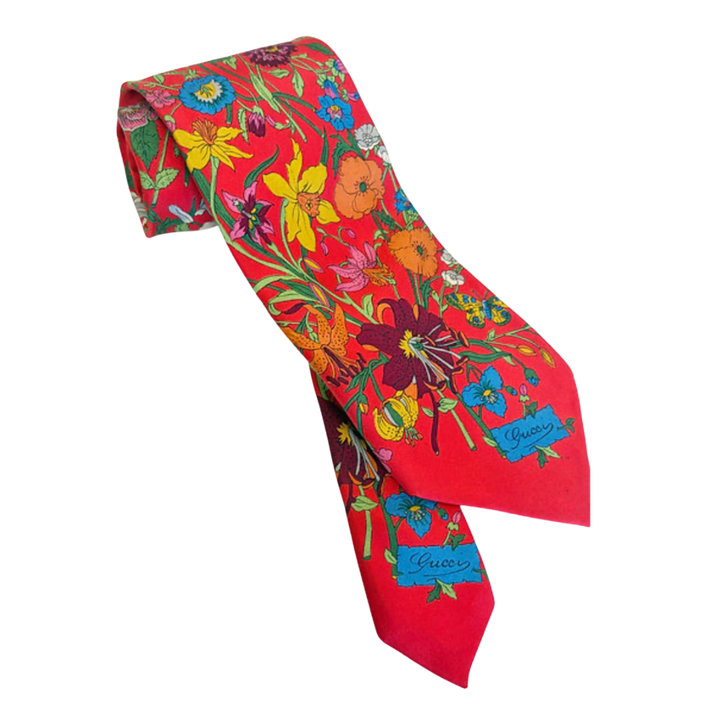 gucci flora red necktie