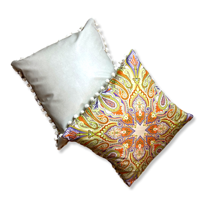 Paisley Vintage Silk Scarf Pillows 24"