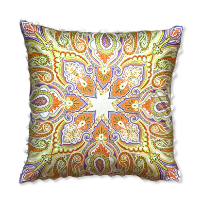 Paisley Vintage Silk Scarf Pillows 24"