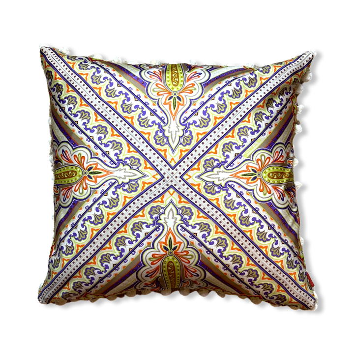 Paisley Vintage Silk Scarf Pillows 24"
