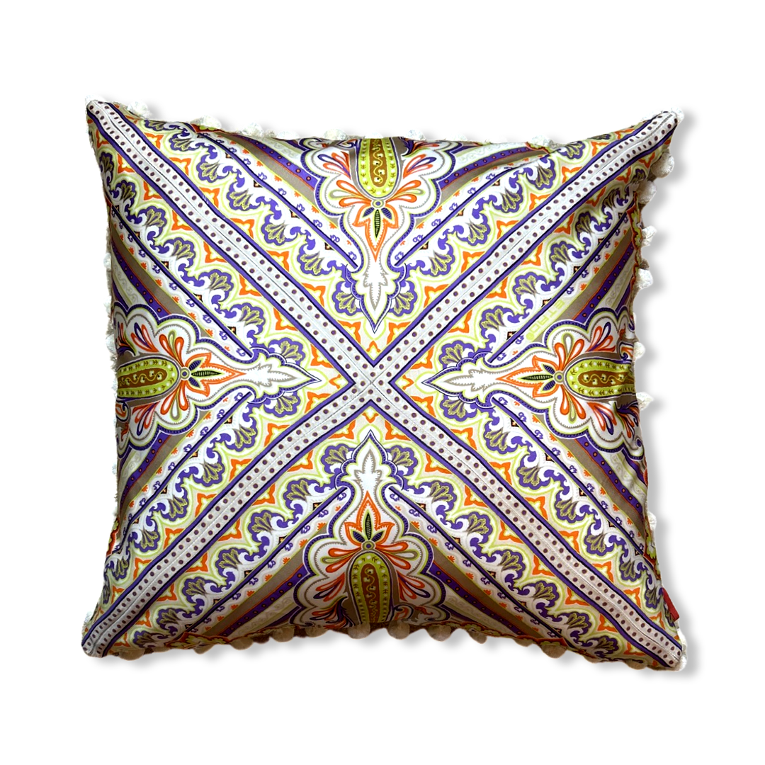 Paisley Vintage Silk Scarf Pillows 24"
