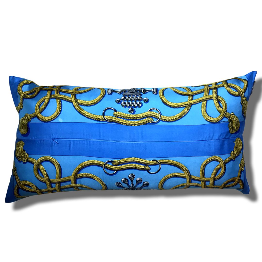 Palefroi Silk Scarf Lumbar Pillow 35"