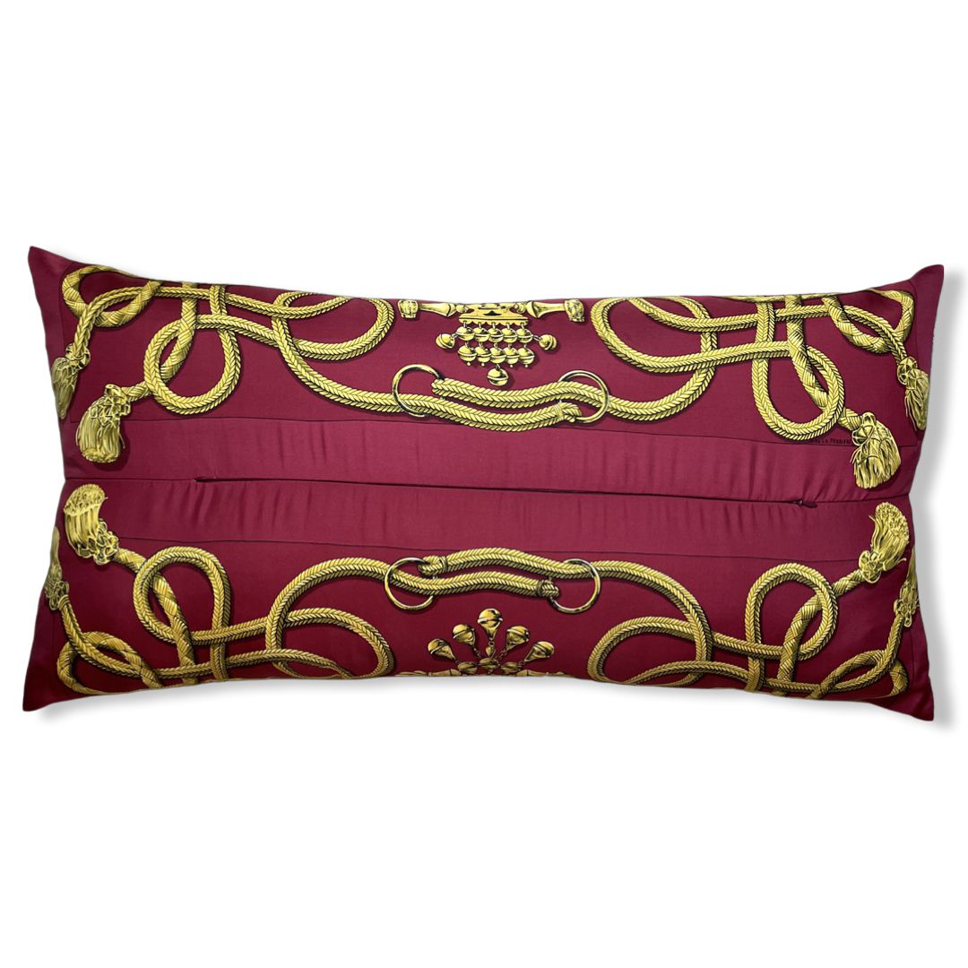 Palefroi Silk Scarf Lumbar Pillow 35"