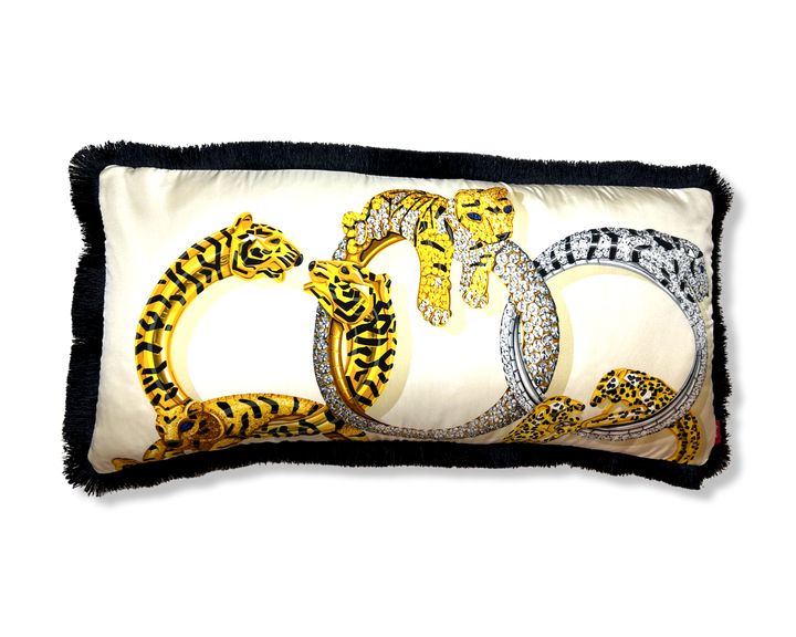Panthère et Tigre Vintage Silk Scarf Pillows