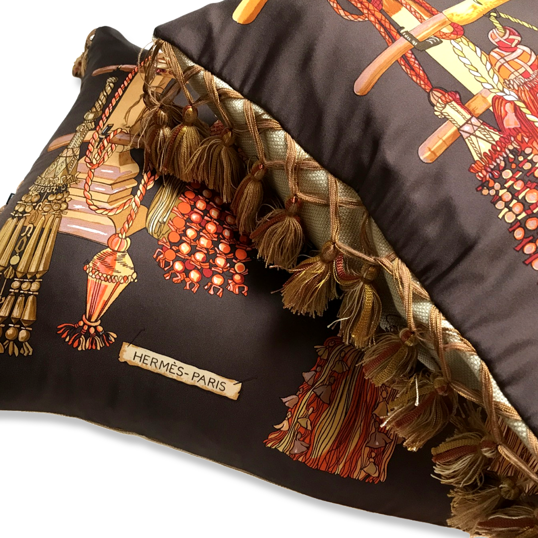 Passementerie Silk Scarf Lumbar Pillows 35"