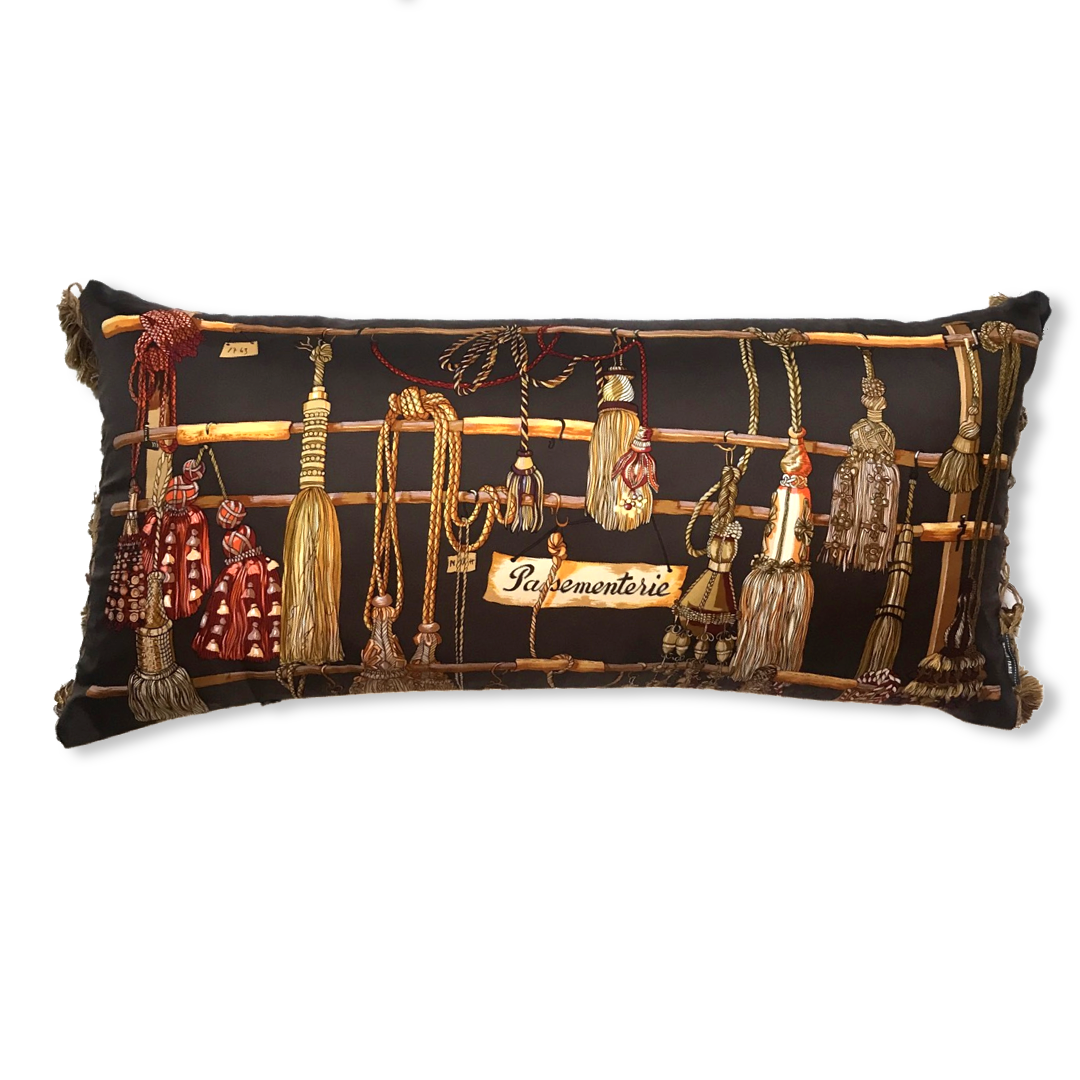 Passementerie Silk Scarf Lumbar Pillows 35"