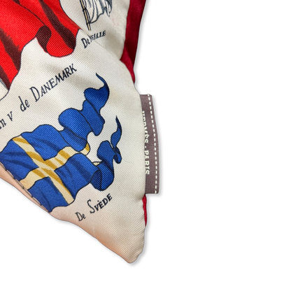 Pavois Blanc Vintage Silk Scarf Pillow 17"