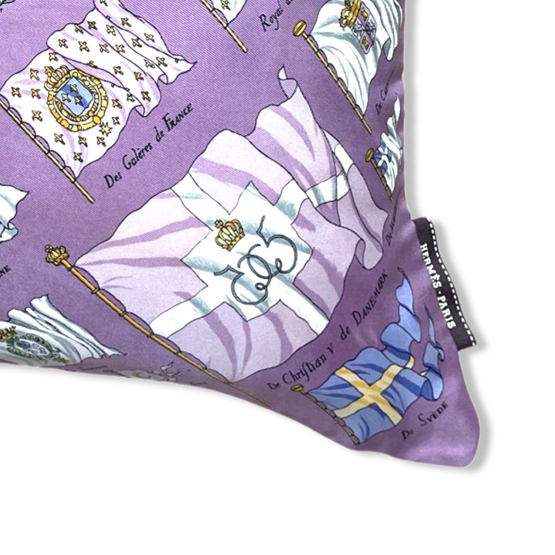 Pavois Lavender Vintage Silk Scarf Pillow 17"