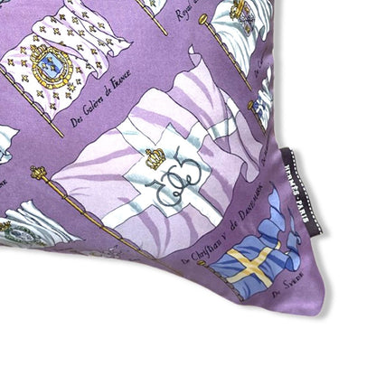 Pavois Lavender Vintage Silk Scarf Pillow 17"