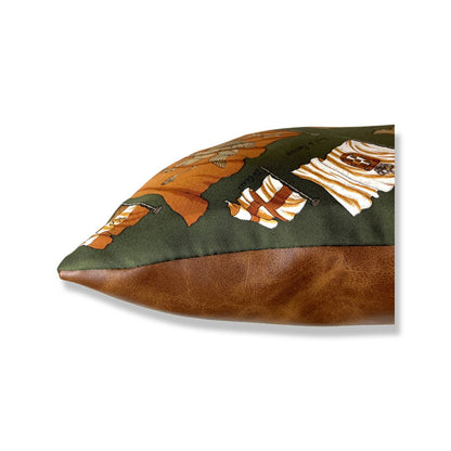 Pavois Olive Silk Pocket Square Pillow 17"
