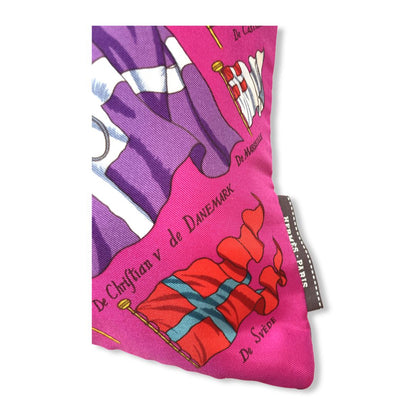 Pavois Pink Vintage Silk Scarf Pillow 17"